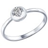 Помолвочное кольцо из серебра с фианитом 94011569