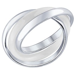 Кольцо из серебра с керамической вставкой 94011643