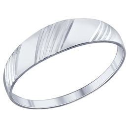 Кольцо из серебра с алмазной гранью 94011698