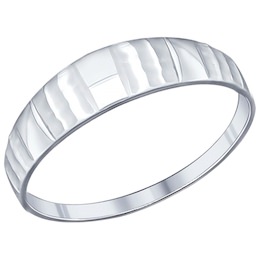 Кольцо из серебра с алмазной гранью 94011699