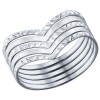 Кольцо наборное из серебра с алмазной гранью 94011700