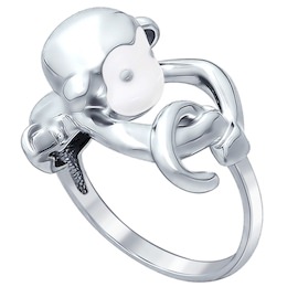 Серебряное кольцо с обезьяной 94011768