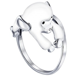 Кольцо с обезьянкой из серебра 94011837