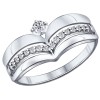 Кольцо из серебра с фианитами 94011839