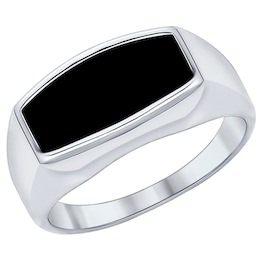 Кольцо из серебра с эмалью 94011898