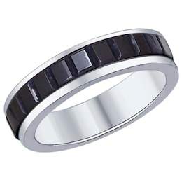 Кольцо из серебра с керамической вставкой 94011927