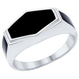 Кольцо из серебра с эмалью 94011938