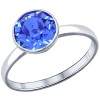 Кольцо из серебра с синим кристаллом Swarovski 94011939