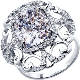 Кольцо из серебра с кристаллами Swarovski 94011944