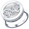 Кольцо из серебра с белым перламутром 94012049