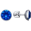 Серьги-пусеты из серебра с синими кристаллами swarovski 94021604
