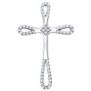 Крест из серебра с фианитами 94031251