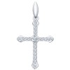 Крест из серебра с фианитами 94031379