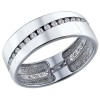 Обручальное кольцо из серебра с фианитами 94110027
