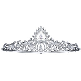 Серебряная корона украшенная фианитами 94250008