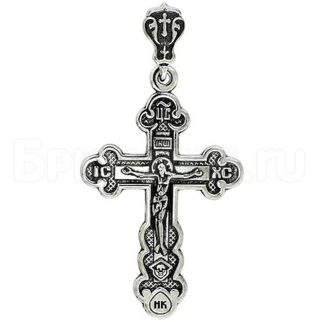 Крест из чернёного серебра 95120020