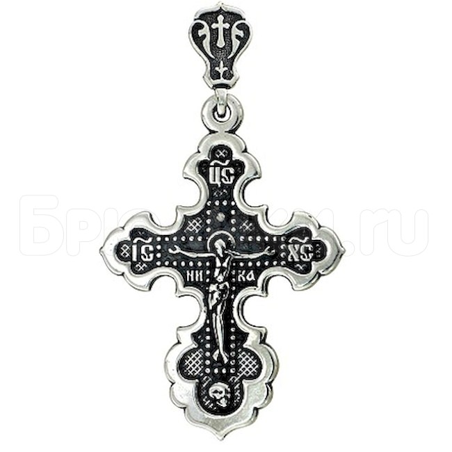 Крест из чернёного серебра 95120029