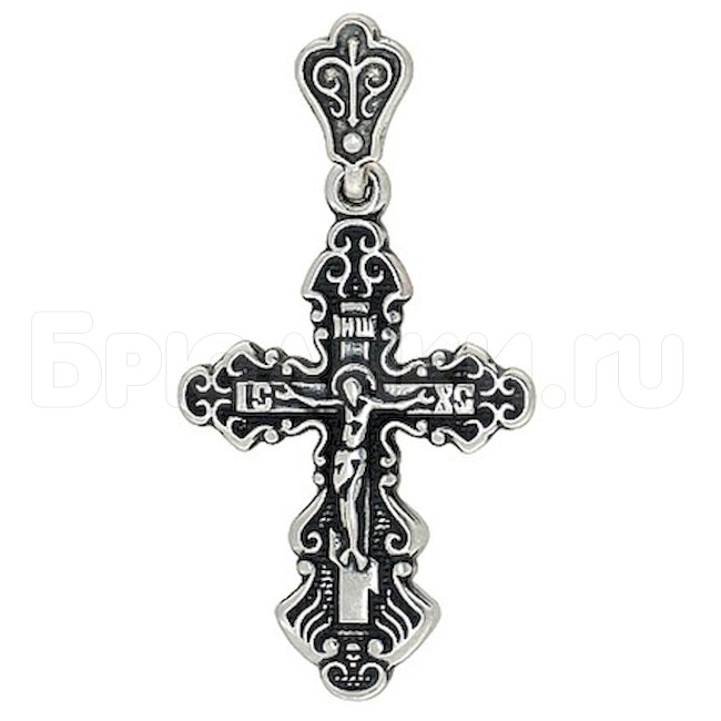 Крест из чернёного серебра 95120037