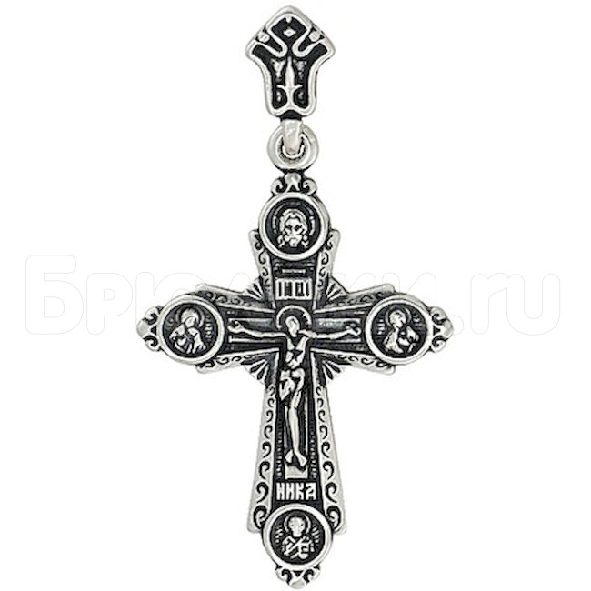 Крест из чернёного серебра 95120038
