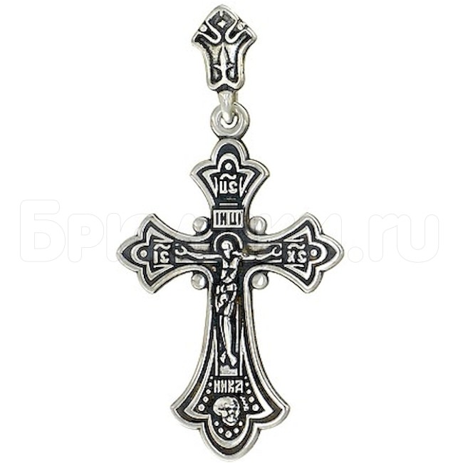 Крест из чернёного серебра 95120039