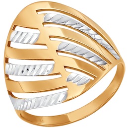 Кольцо из золота с алмазной гранью 015388