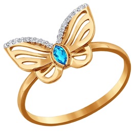 Кольцо «Бабочка» из золота 016673