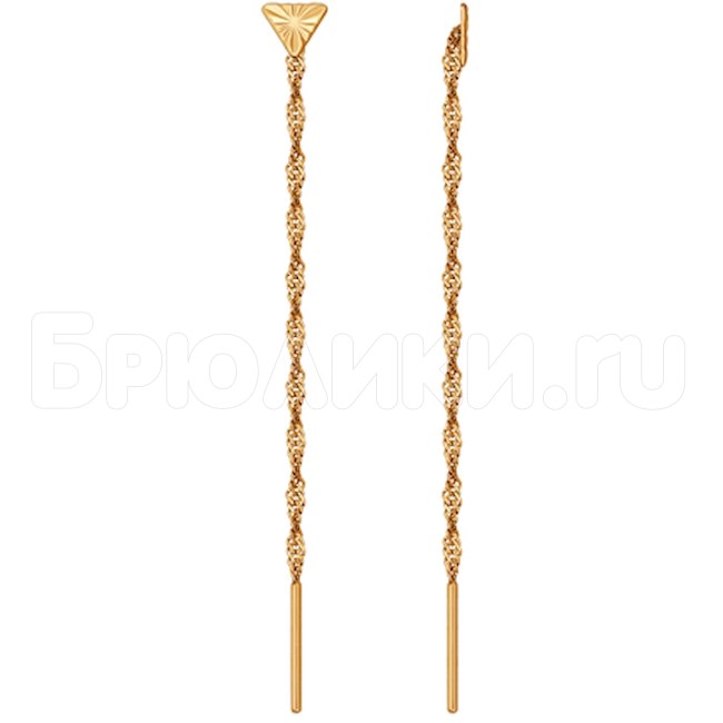 Серьги-цепочки из золота 020606