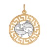 Золотая подвеска со знаком «Рыбы» от SOKOLOV 031246