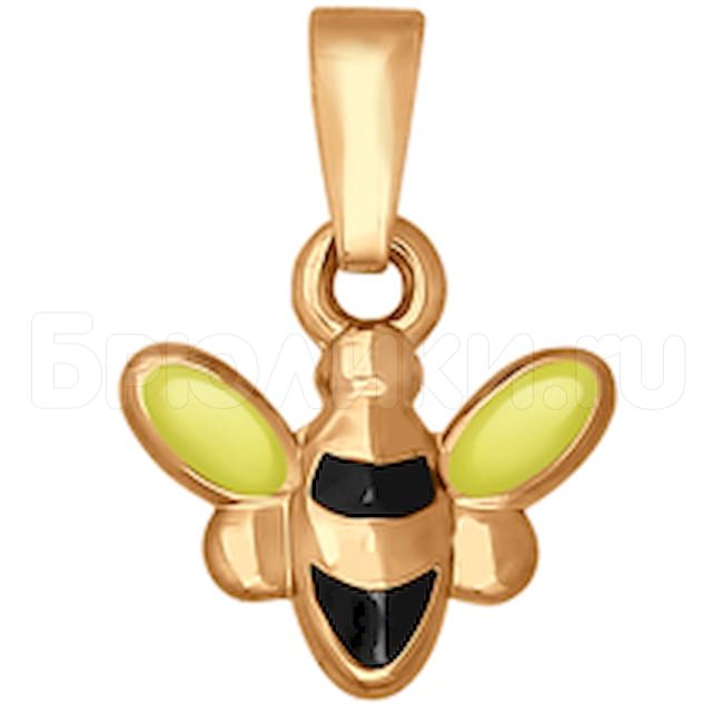 Золотая подвеска «Пчёлка» 033070