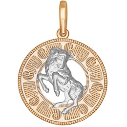 Подвеска «Знак зодиака Овен» из комбинированного золота 033168