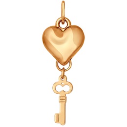 Подвеска из золота «Ключ от сердца» 033472