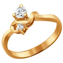 Кольцо из золота с бриллиантами 1010492