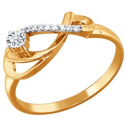 Кольцо из золота с бриллиантами 1010889