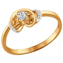 Кольцо из золота с бриллиантами 1011025