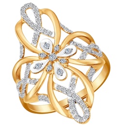 Кольцо из золота с бриллиантами 1011460