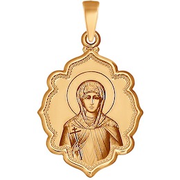 Золотая иконка "Святая великомученица Ирина" 103008