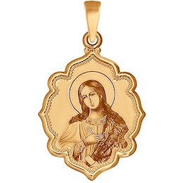 Иконка из золота "Святая великомученица Марина" 103015