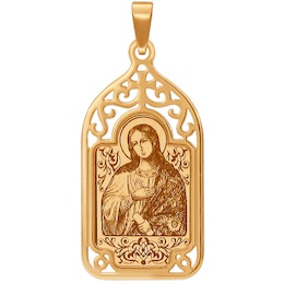 «Святая великомученица Марина» лазерная обработка по золоту 103635