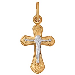 Крест из комбинированного золота 120046