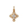 Крест из комбинированного золота с фианитами 120087