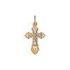 Крест из комбинированного золота 120119