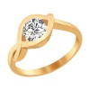 Помолвочное кольцо из золота со Swarovski Zirconia 81010019