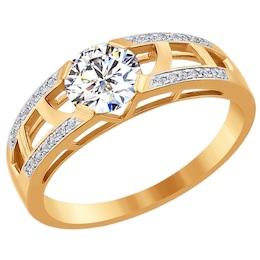 Кольцо из золота со Swarovski Zirconia 81010033