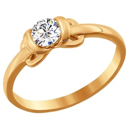Кольцо из золота со Swarovski Zirconia 81010055