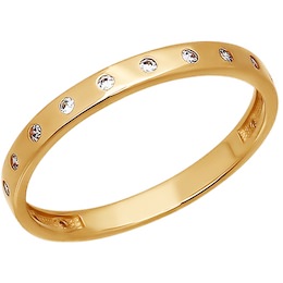 Кольцо из золота со swarovski zirconia 81010128