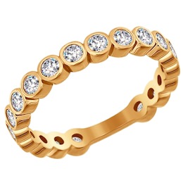 Кольцо из золота со swarovski zirconia 81010130