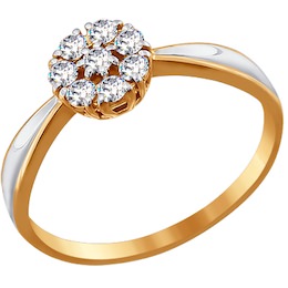 Помолвочное кольцо из золота со Swarovski Zirconia 81010181