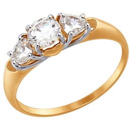 Кольцо из золота со Swarovski Zirconia 81010301