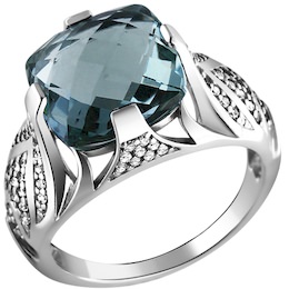 Красивое серебряное кольцо с кварцем 92010691