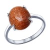 Кольцо из серебра с коричневым авантюрином 94011551